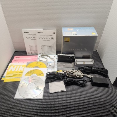 Nikon Coolpix S7c 7.1MP Digital Camera w/ Charge Dock And Adapter - Black