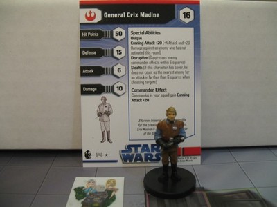 =Star Wars IMPERIAL ENTANGLEMENTS General Crix Madine 3/40 with card=