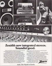 Zenith Integrated Stereo System 1979 Vintage Print Ad Audio Components