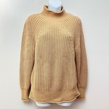 J. Crew Relaxed Rollneck Sweater in Sandy Beach Tan Women's Size XS