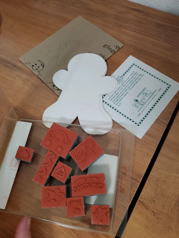 Kit de carimbo de borracha Annette Watkins #235 Gingerbread man temático montado em espuma - Imagem 2 de 2