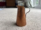 Hand Made Copper Jug; Small Signed,quite Heavy, Vtg