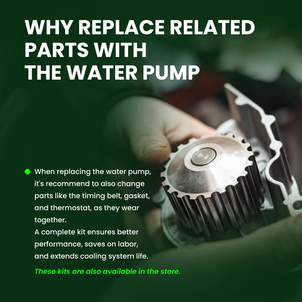 Water Pump Fit 2008-2010 Chrysler Sebring 300 Dodge Avenger Charger Magnum 2.7L Foto 3 de 4