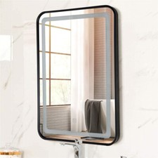 600x400mm Bathroom Mirror with LED lights Touch Switch Sensor Demister Mirror UK