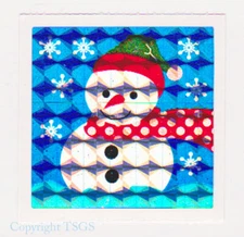 Vintage 80's Great Seven 7 PRISM Christmas Winter Snowman Sticker Mod