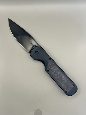 Kizer Militaw Purple Haze Fat Carbon Titanium FrameLock Polished DLC S45VN Blade