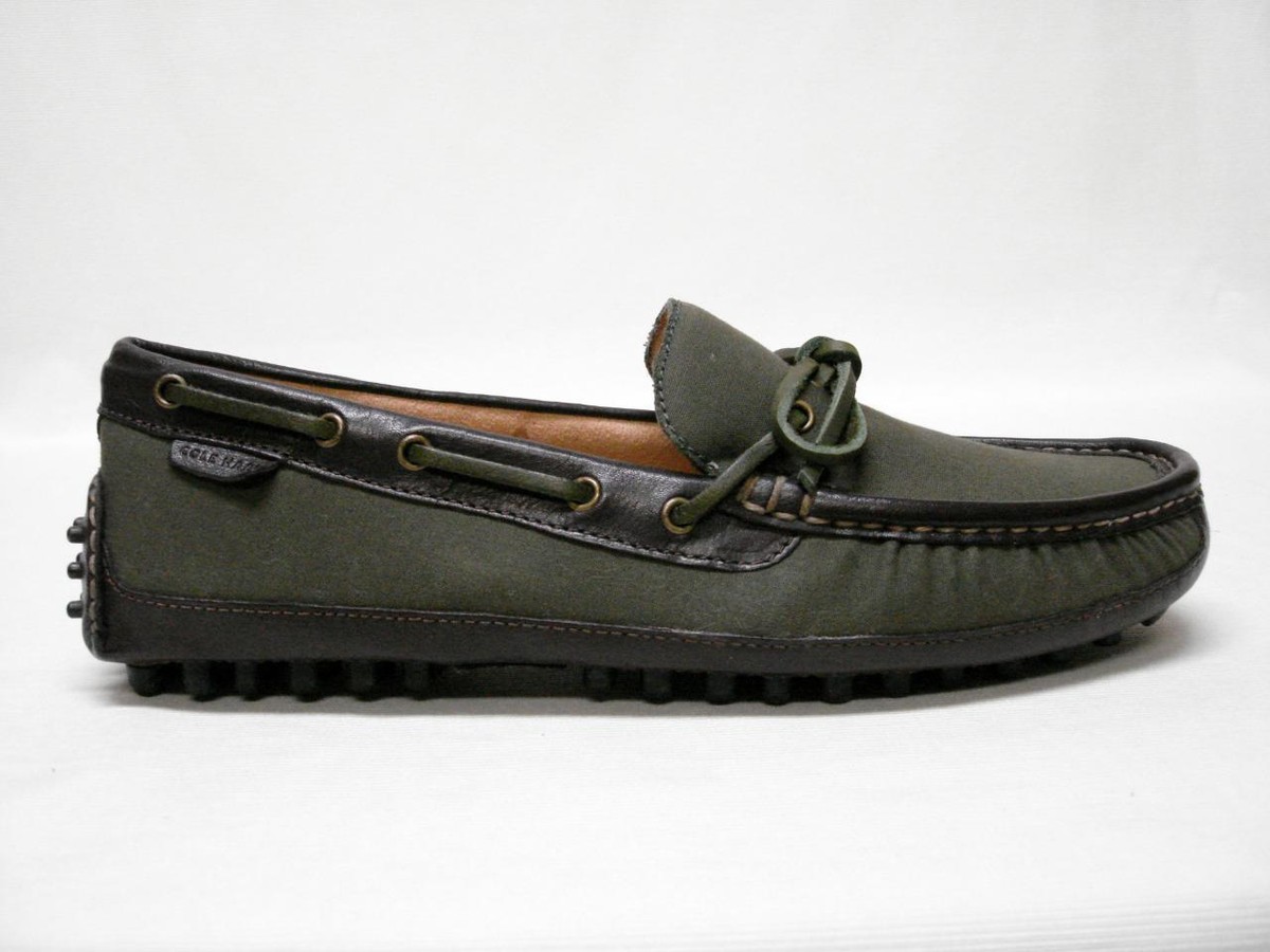 NIB COLE HAAN GRANT CANOE CAMP MOC MENS SLIP ON SHOE GREEN HARD