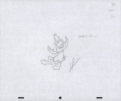 Daffy Duck Animation Pencil Art 3D-1400-1 