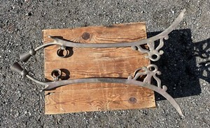 Rare Antique Victorian Brass Horse Harness Hames Scottish Tinsel Design Set