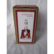 Celebrations by Mikasa 5135207 Rejoice Crystal Collection Ruby Ribbon Bell 4.25"