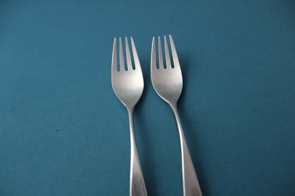 2 обеденные вилки Lauffer DESIGN 2 атласные нержавеющая сталь 18/8 Германия 7 дюймов - Изображение 3 из 4