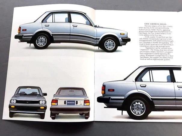 1982 Honda Civic 22-page Original Canada Car Sales Brochure Catalog Foto 3 de 4