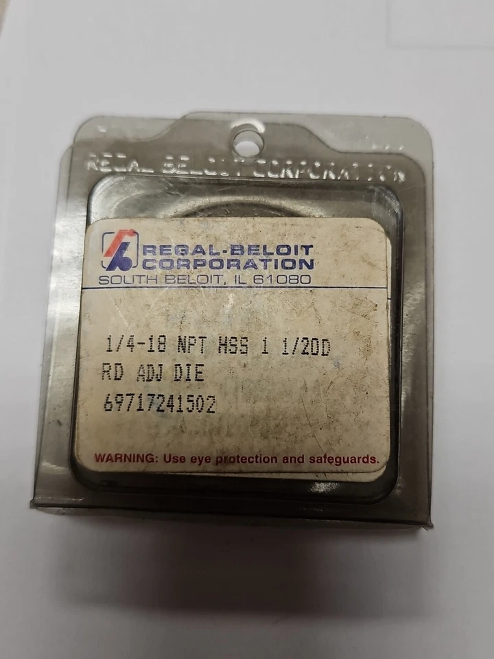 Regal-Beloit 1/4"-18 NPT Adjustable Split Round Die, HSS, 1-1/2" O.D. HSS  - Image 2 of 2