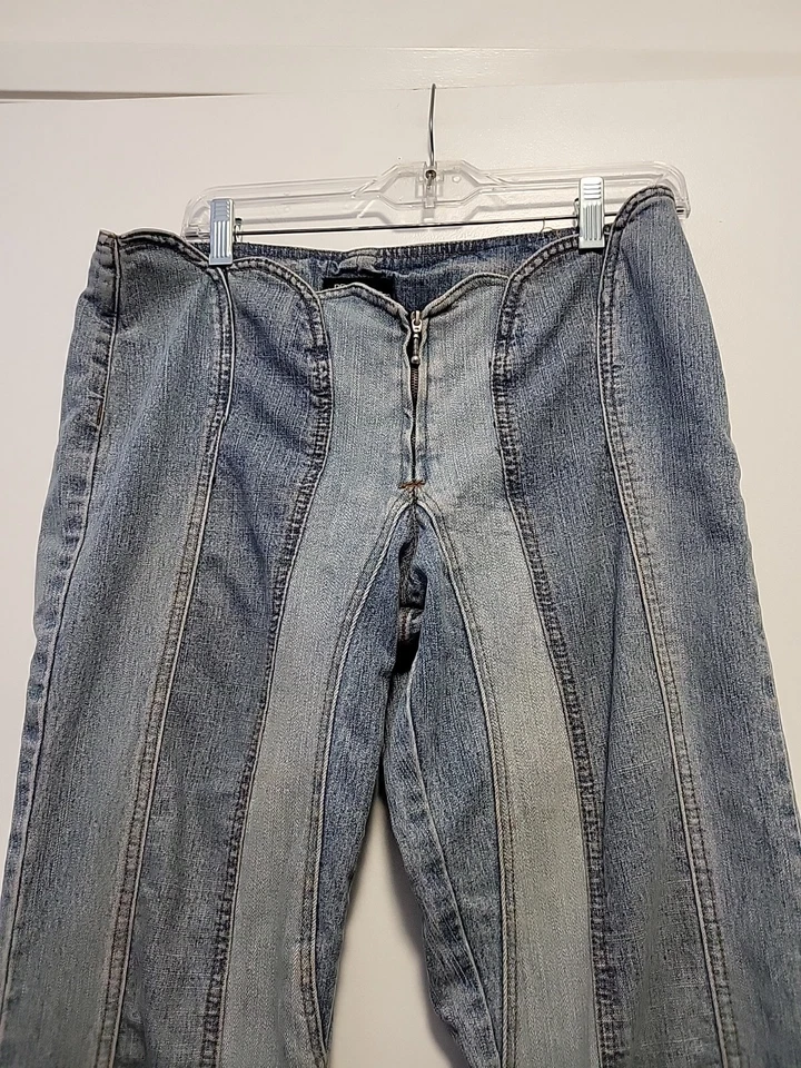 Jeans vintage No Boundaries y2k cintura lo perna alargada tamanho 9 azul - Imagem 4 de 4