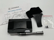 ROSSM AirTag RFID Slim Minimalist Men's Wallet BLACK