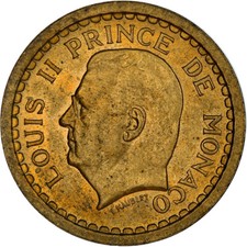 [#951589] Münze, Monaco, 2 Francs, 1943, Paris, SS+, Cupro-Aluminium, Gadoury:13