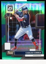 2022 Panini Donruss Optic Carlos Correa Green Prizm #1/5 Twins