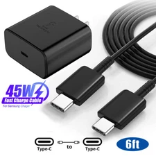 For Samsung Galaxy S20 S21 S22 PD ⚡ 45W Super Fast Wall Charger Adapter Cable US