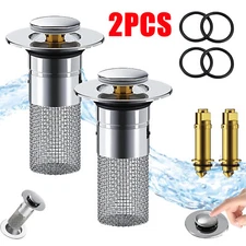 2Pcs Floor Drain Filter Hair Catcher Shower Sink Mesh Basket Strainer Draining