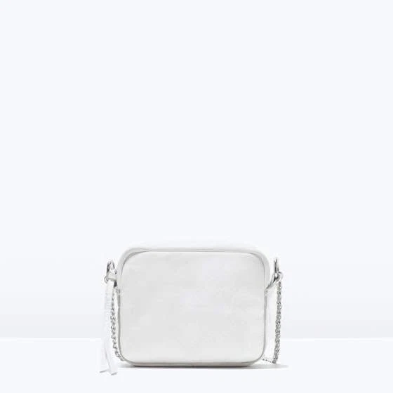 Zara white store crossbody bag