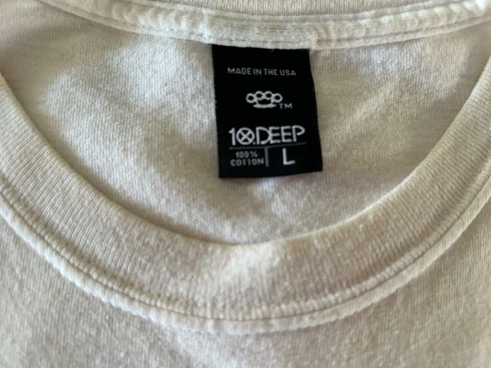 Camiseta De Colección 10Deep Hecha en los EE. UU. Doble Cara Rara Usada Foto 3 de 4