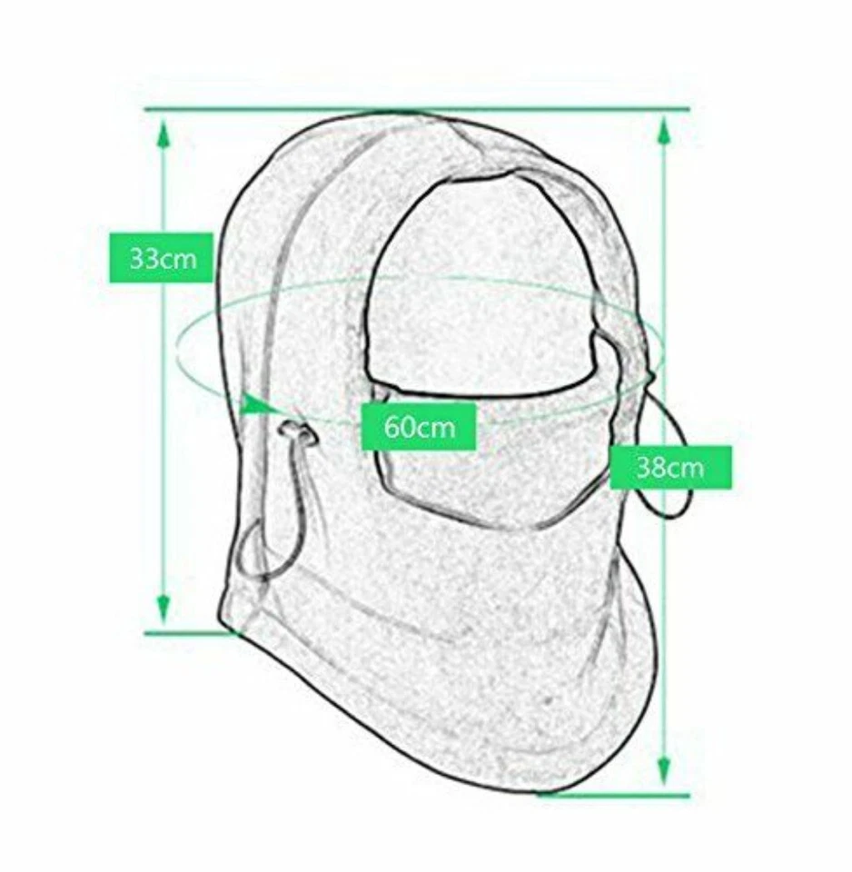 6 in 1 Winter Warm Windproof Fleece Camo Balaclava Ski Hunting Full Face Mask US - Image 2 of 4