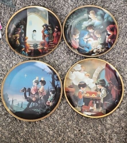 Precious Moments Bible Story Collectible Plates Hamilton Collection Lot of 4 - Picture 1 of 10