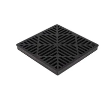 12 In. Square Catch Basin Drain Grate, Black Plastic | Nds Grate X Inch Styles