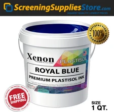 Xenon® - Royal Blue Plastisol Ink for Screen Printing - 1 Quart - 32oz 
