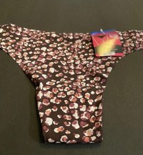 NEW MAIDENFORM BROWN ABSTRACT THONG PANTIES / 8/ SIZE EXTRA LARGE / 13/REDUCED