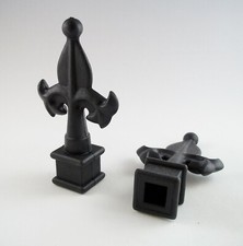 10 EACH (5/8-INCH) BLACK PLASTIC IRON FENCE FINIAL TOPS 1-70-58 BOY SCOUT