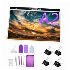 A2 Large Tracing LED Light Pad Kits for Diamond Art, Sketching, Painting -
