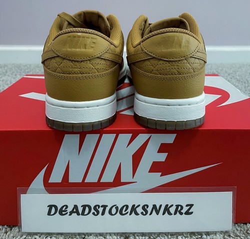 W Nike Dunk Low Quilted Wheat DX3374 700 Unisex Adult Sizes - Picture 4 of 8