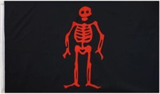 Edward Lowe Pirate Flag 3x5ft Jolly Roger Boating Flag Skull Flag Red Skeleton