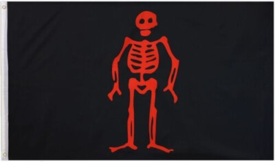 Edward Lowe Pirate Flag 3x5ft Jolly Roger Boating Flag Skull Flag Red Skeleton