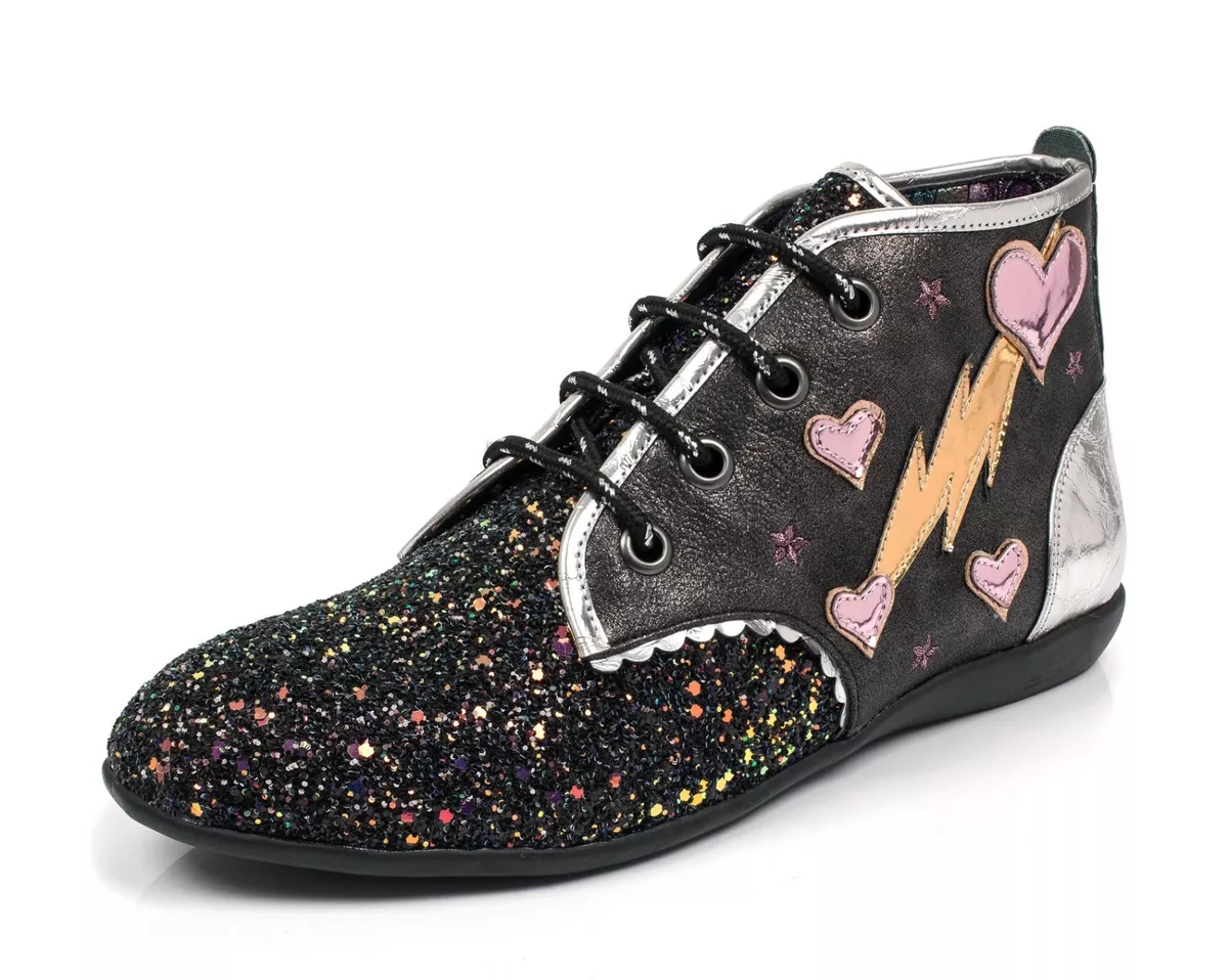 Silver flat shop ankle boots