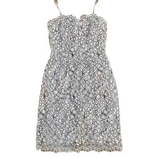ABS Collection Lace Midi Dress Spaghetti Straps Size 4 Baby Blue Romantic