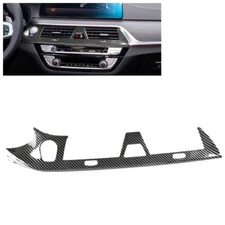 Carbon Fiber Print Center Fan Dash Trim Cover Fits 17-23 G30 G32 F90 530i M5 6GT
