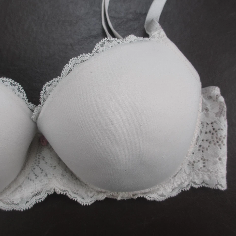 Sujetador Victorias Secret para mujer 34D blanco Dream Angels forrado demi encaje con aros Foto 4 de 4