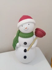 Hallmark JOLLY IN THE JOHN Snowman with Plunger Sound Motion Activated