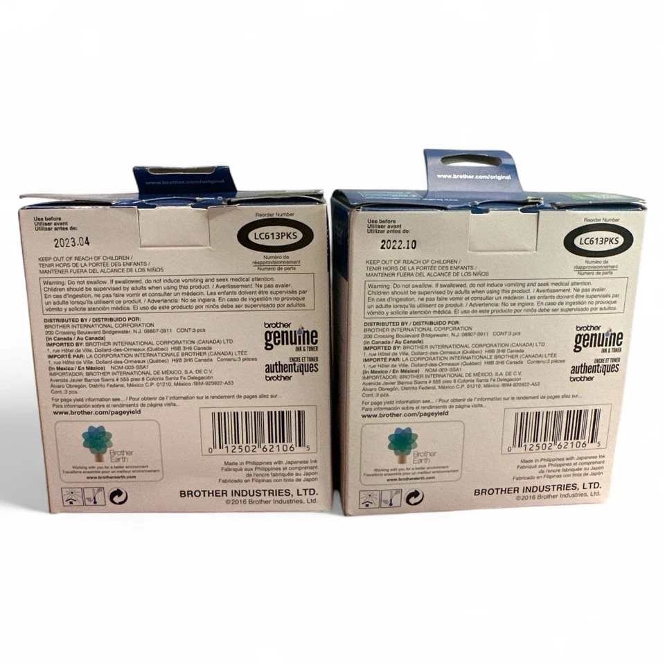 Paquete de 3 cartuchos de tinta originales Brother LC61CL amarillo cian magenta NUEVO Foto 2 de 4