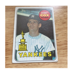 Topps 1969 Bobby Cox #237 New York Yankees All-Star Rookie Baseball Card. rookie card picture