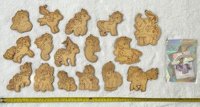 NEU Vintage-Stil My Little Pony Handarbeit Holz hängende Ornamente zum Bemalen SET
