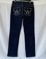 Wrangler Women's Booty Up Riding Jeans 10MWZBR Dark Wash Stretch 5/6x32 EUC