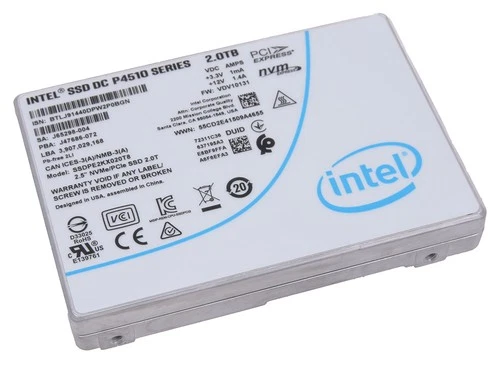 Intel DC P4510 Series 2 TB 2,5" NVMe/PCIe SSD // SSDPE2KX020T8