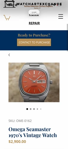 Omega 36mm Men's Vintage Seamaster TV Case Pink/ Red Dial 1020 Watch- 166.0213!