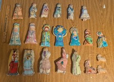 22 old-fashioned handmade cloth dolls from 1976 Carol Conti