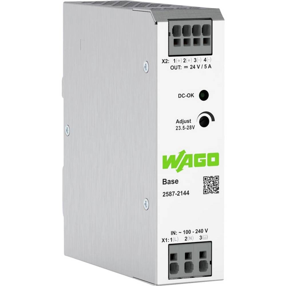 Alimentation 24V rail DIN WAGO 2587-2144 transformateur monophasé 120W 5A