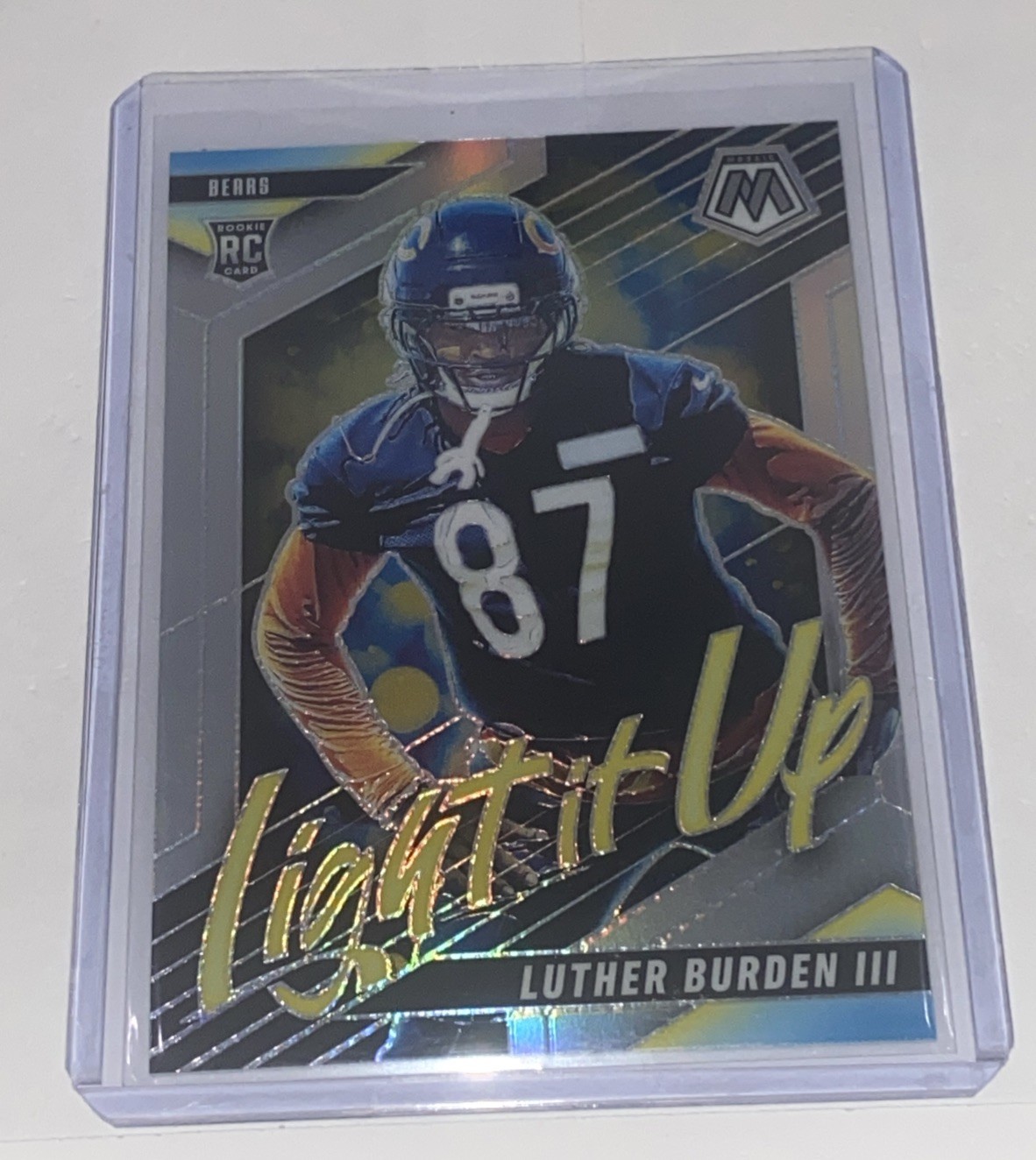 2025 Panini Mosaic - Light It Up Mosaic Luther Burden #23 Silver Prizm (RC)