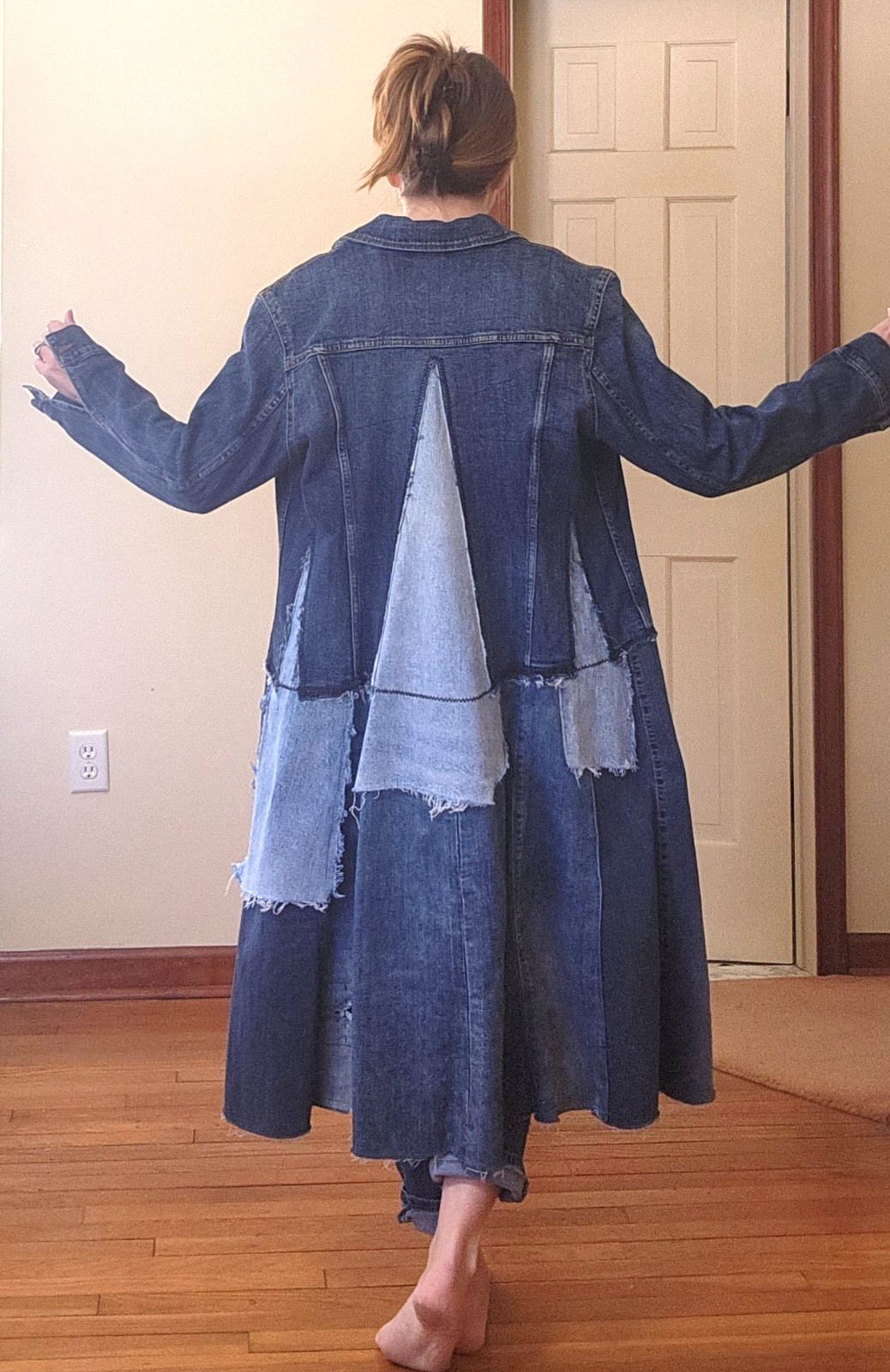 Upcycled Denim Jacket  - Deconstructed Patchwork … - image 13